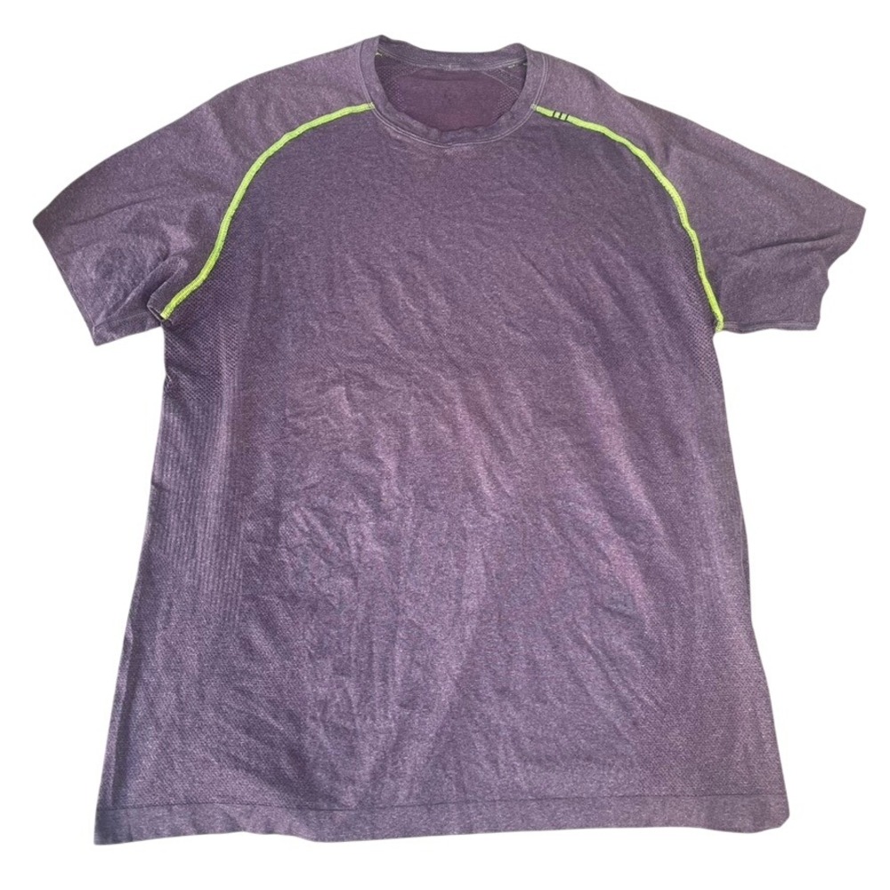 Lululemon Men's‎ Purple Heathered Athletic Fit Short Sleeve T-Shirt L